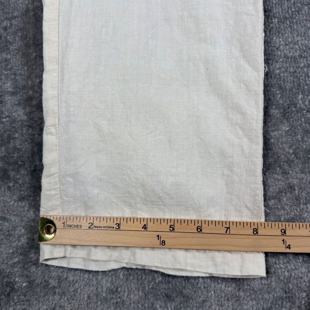 Bohio Pants Mens 34x31 Off White Cream 100% Linen Straight Leg Flat Front Casual - Picture 7 of 7